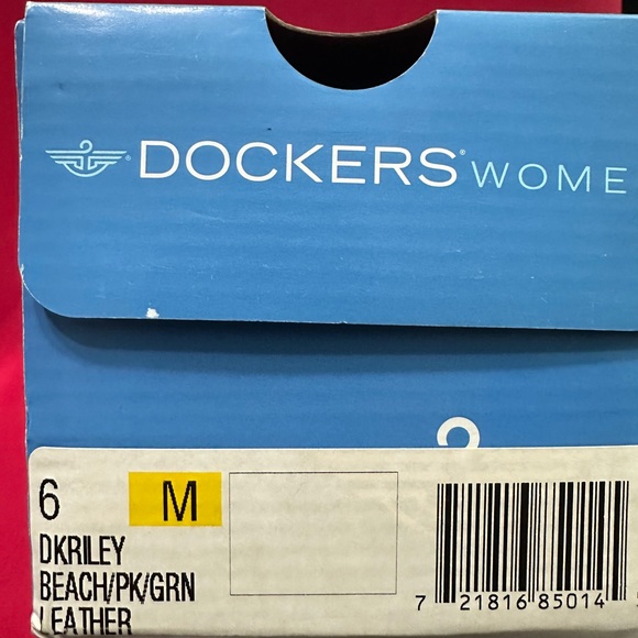 NWT DOCKERS DKRILEY BEACH/PK/GRN Slide Leather Sandals Women’s 6.0 - Picture 6 of 6